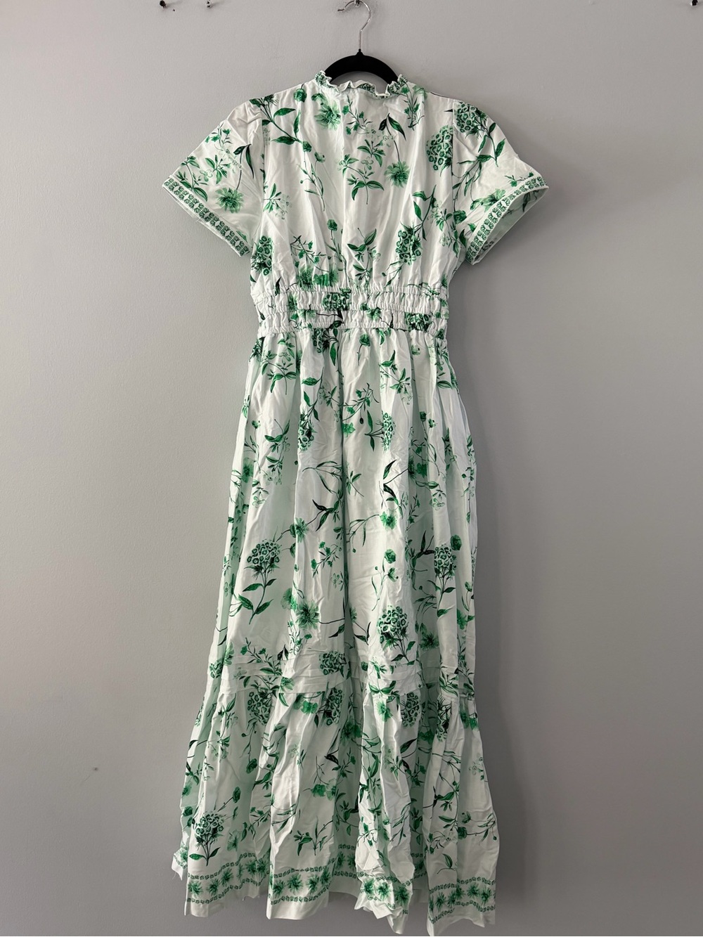 Cece White & Green Floral Midi Dress - Women - Picture 8 of 8